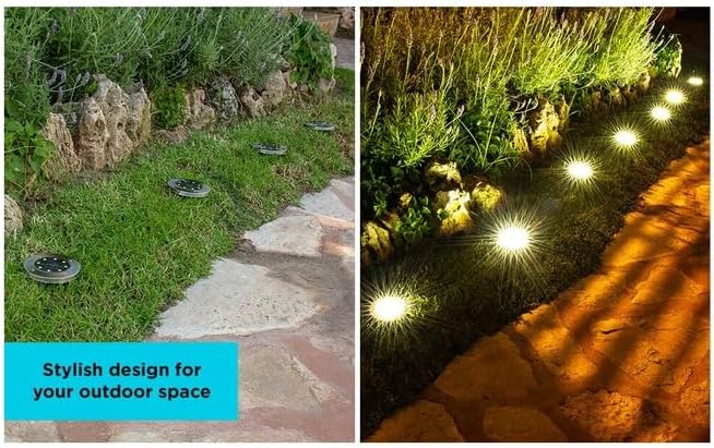 BLACK+DECKER Solar-Powered Outdoor Disk Light - Image 3
