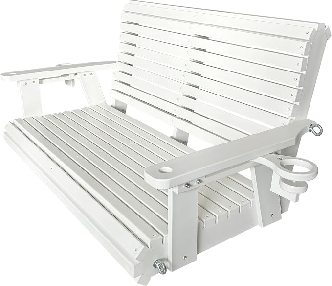 HDPE Porch Swing with 18/8 Stainless Steel Bolts, Ergonomic Design, Ultra - Image 8