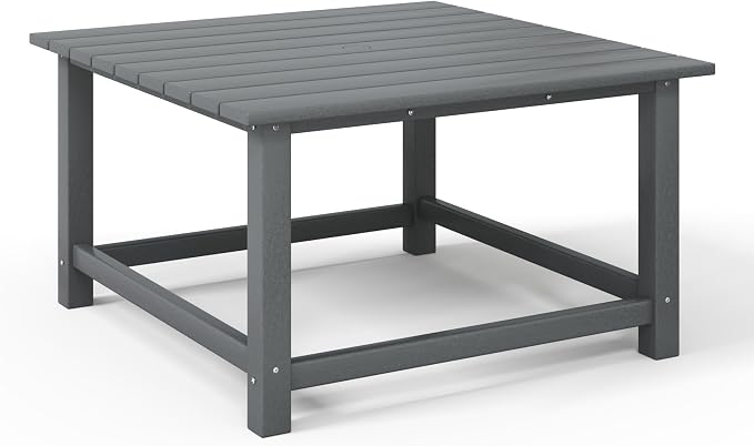 WestinTrends Malibu Low Outdoor HDPE Square Patio Coffee Table - Image 7