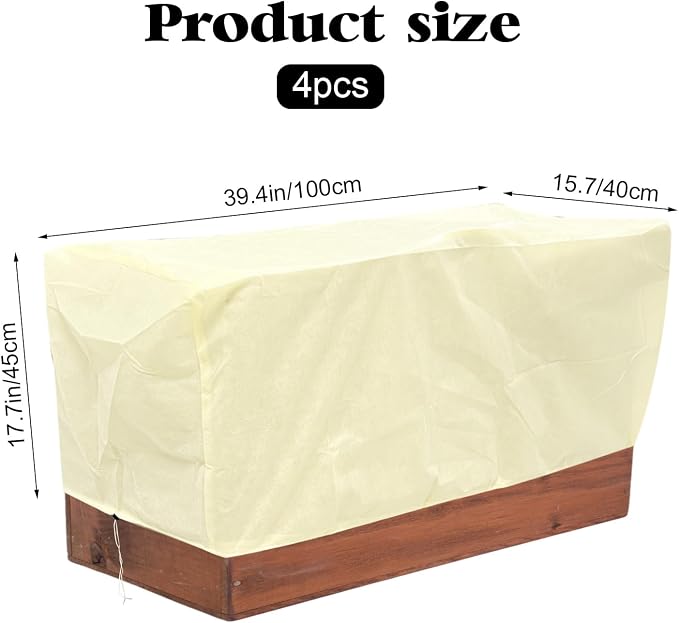 4 Pcs Rectangular Planter Box Cover Freeze Protection, Flower Box Covers Winter - Image 2