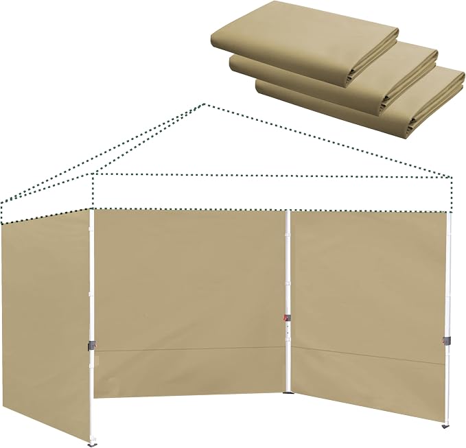 Canopy Sidewalls for 10x10 Pop Up Canopy 99% UV Protection, Waterproof by Unknown