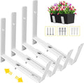 LukLoy Window Planter Box Brackets, 4 Pack Adjustable Heavy Duty Wall Mount by LukLoy