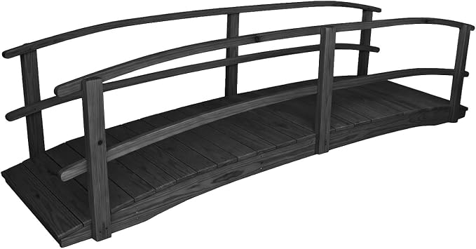 12 FT Black Amish Made Garden Bridge by Unknown