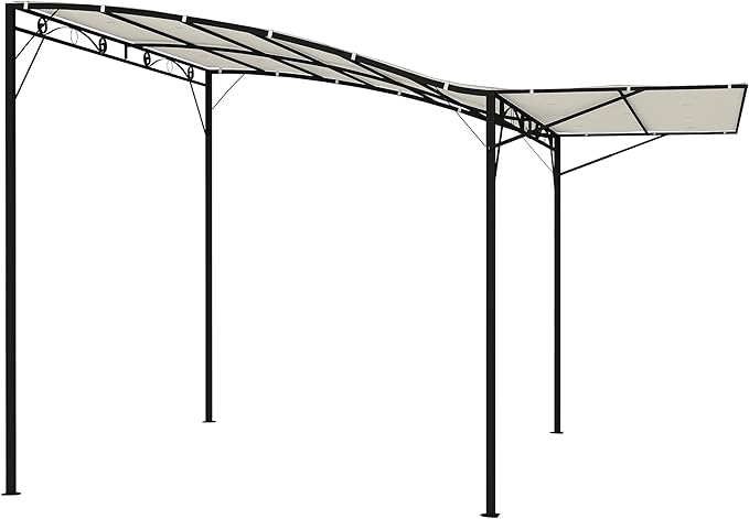 Outsunny 10' x 8' Outdoor Pergola and Patio Gazebo, Extendable Side Awning by Outsunny