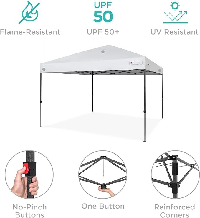 Best Choice Products 10x10ft Pop Up Canopy Tent, Outdoor Shade, 1 Person 1 - Image 4