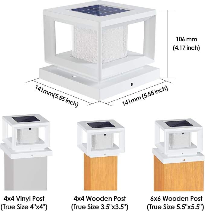 Mlambert 8 Pack Solar Post Lights Outdoor, Waterproof Fence Cap - Image 4