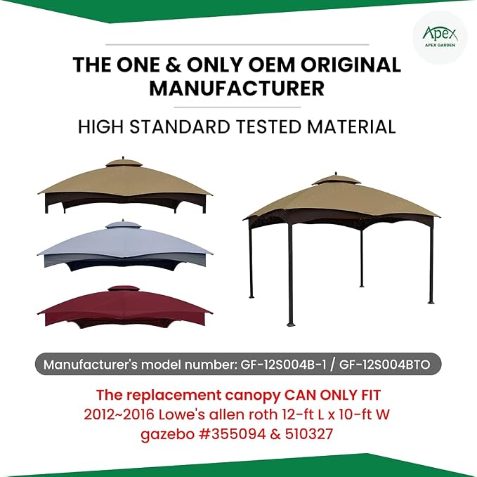 APEX GARDEN Replacement Canopy Top - Image 2