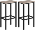 Set of 2 Bar Stools, 29.5" Tall Counter Bar Stools, Kitchen Breakfast Bar Chairs by MAHANCRIS