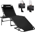 FUNDANGO Chaise Lounge Chair Outdoor, 5-Position Folding Tanning Chair by FUNDANGO