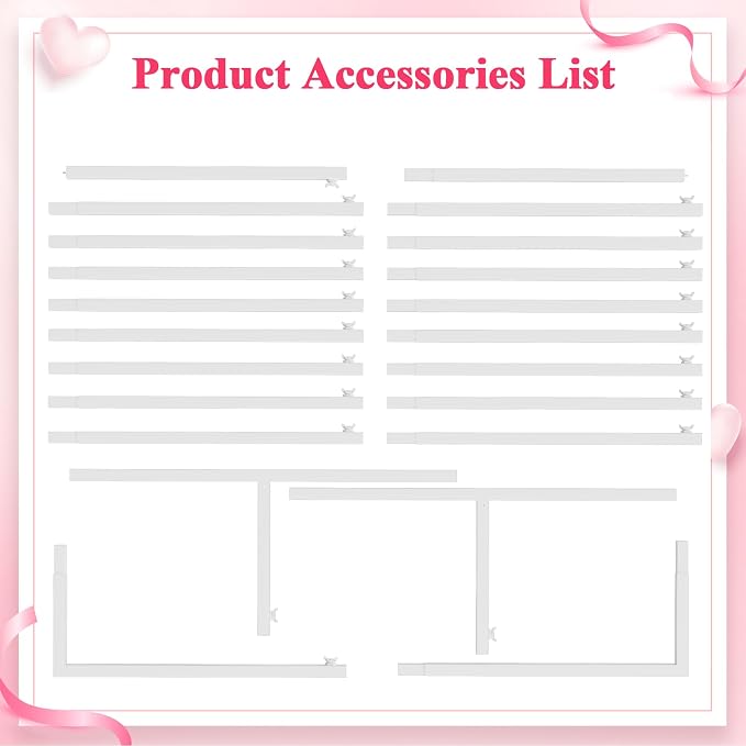 Wokceer Wedding Arch Backdrop Stand Square 7.2 x 6 FT Wedding Arches - Image 6