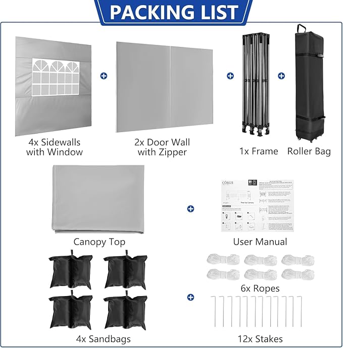 COBIZI 10x20 Heavy Duty Pop up Canopy Tent - Image 7