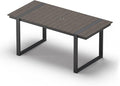 Outdoor Dining Table for 6, HDPS+ Aluminum Patio Dning Table by Oasbira