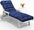 All Weather Chaise Lounge Cushions Outdoor 74.4 x 22 x 4 Inches Lounge Chair by Tycdiose