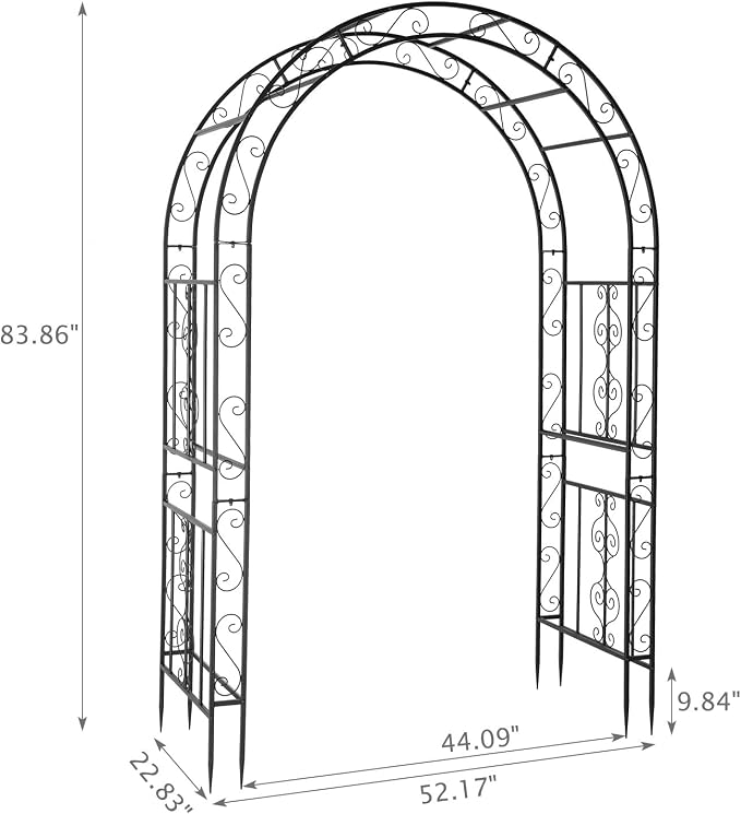 VINGLI Garden Arbor Arch, Wedding Arch Archway - Image 5