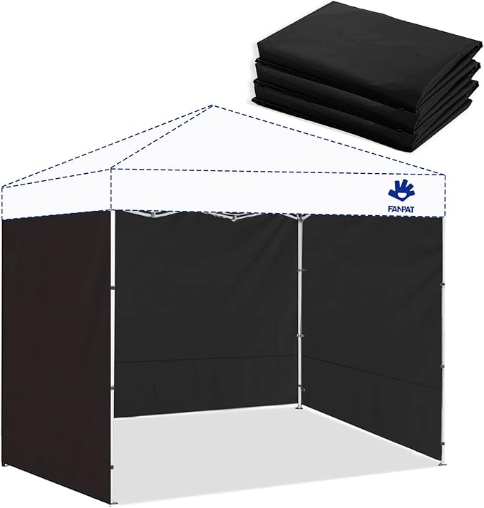 Instant Canopy Tent Sidewalls for 10x10 Pop Up Canopy Waterproof, 99% UV by FANPATUS