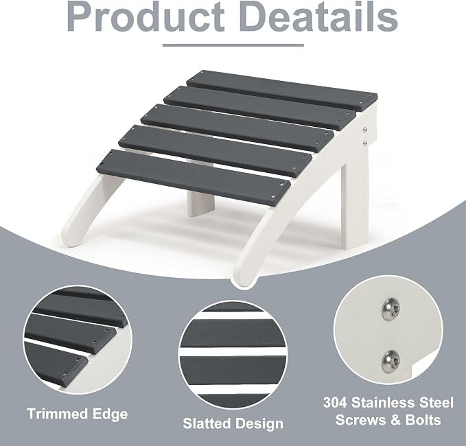 Aoodor Outdoor Adirondack Ottoman - Image 4
