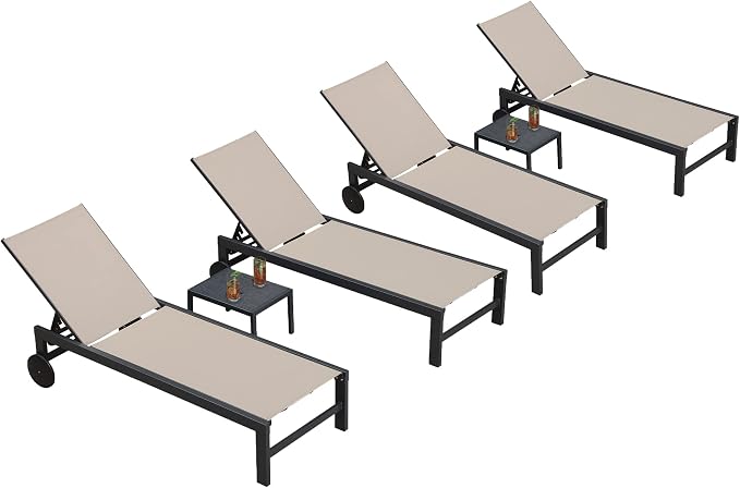 PURPLE LEAF Outdoor Chaise Lounge by PURPLELEAF