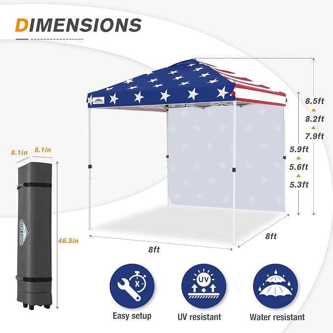 EAGLE PEAK Commercial Canopy 8x8 Pop Up Canopy Tent - Image 3