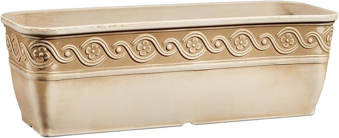 Classic Home and Garden Corinthian Trough Planter 10" Desert Tan by ClassicHomeandGarden
