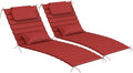 2 Sets of Outdoor Water-Resistant Olefin Chaise Lounge Cushions by Aofeite