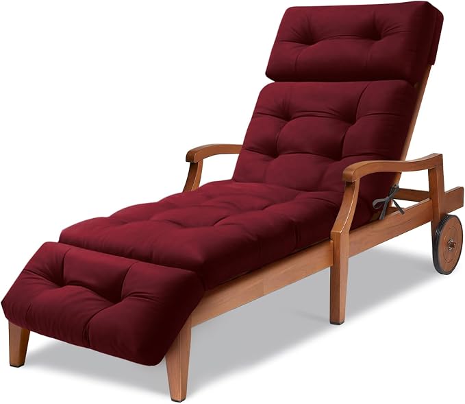 Outdoor Chaise Lounge Cushion Waterproof, 74.4x22x4.7 Inch Oxford Fabric by Unknown