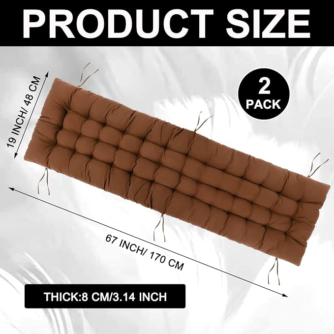 Bucherry 67 x 19 Inch Chaise Lounge Cushions Soft Lounge Chair Cushion Gravity - Image 2