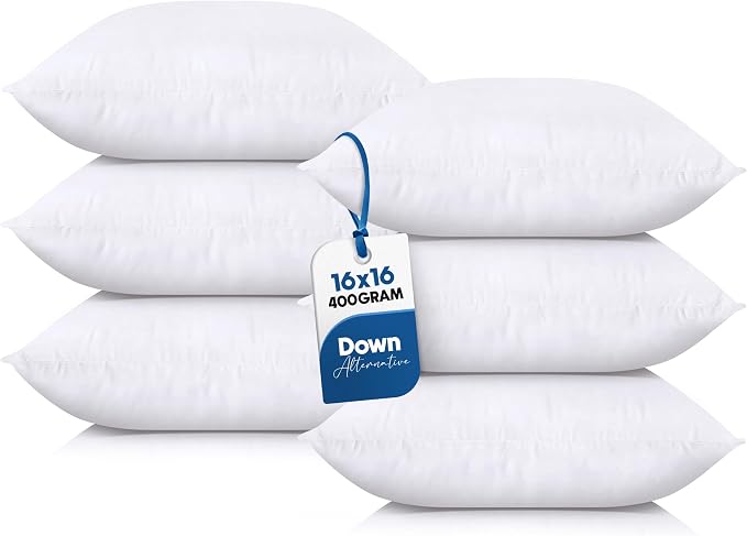 Utopia Bedding Throw Pillows – 16 x 16 Inches Down Alternative Pillows by UTOPIABEDDING