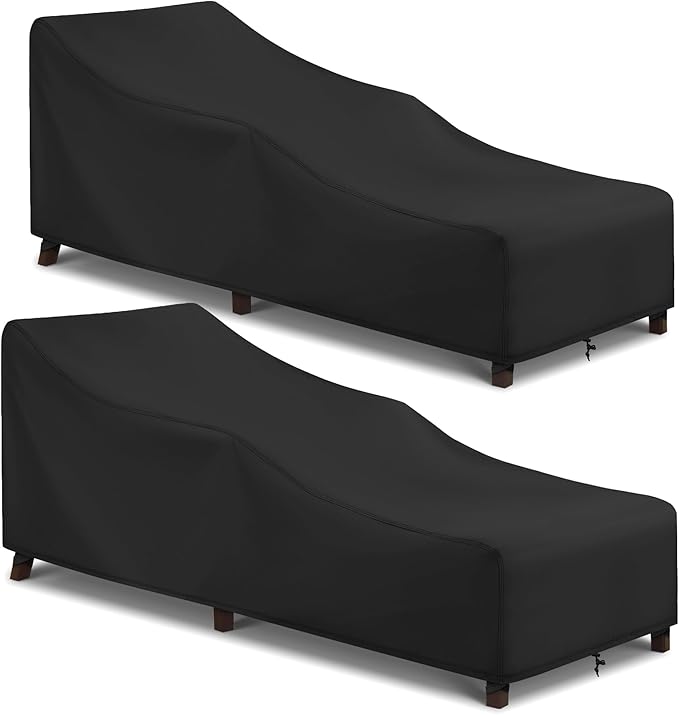 Arcedo Patio Lounge Chair Cover 2 Pack, Waterproof Outdoor Chaise Lounge Covers by ARCEDO