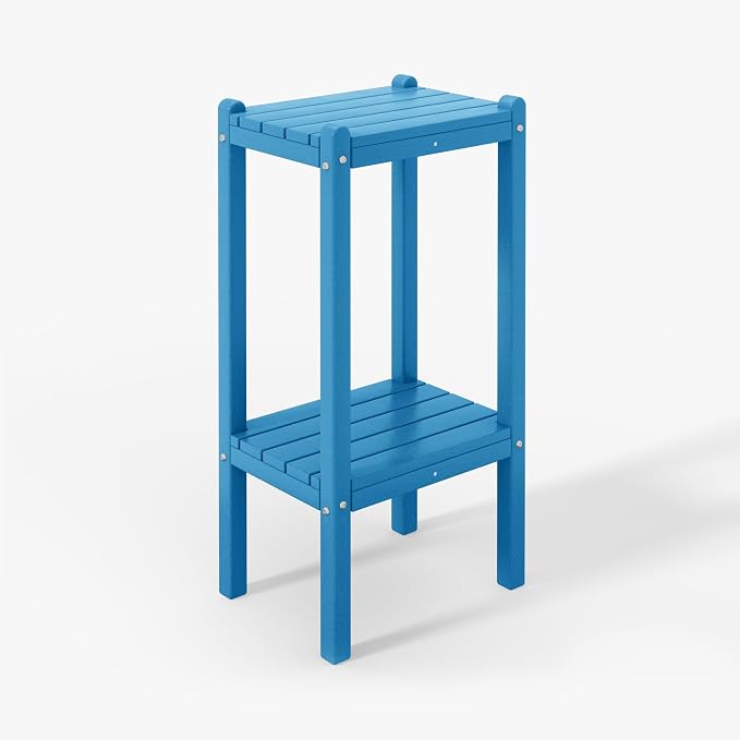 WestinTrends Malibu 36" Outdoor Adirondack HDPE 2-Tier Patio Side Table - Image 10