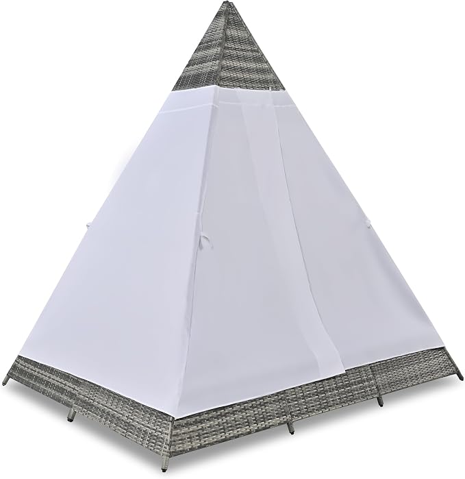 Meerax 90.5" Outdoor Wicker Sunbed - Image 5