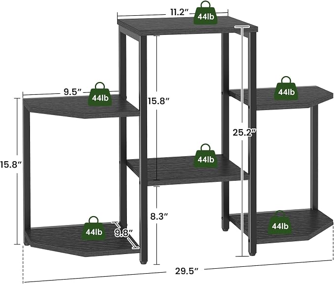 Plant Stand Indoor, 6 Potted Plant Stand, 6 Tiers Large Flower Holder, Planter - Image 6