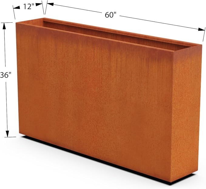 PLANTERCRAFT Corten Steel Planter Rectangle Outdoor Metal Garden Box Heavy Duty - Image 5