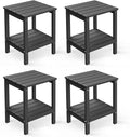 GREENVINES Adirondack-Outdoor-Side-Table | Set of 4 | 14 x 13 Inches | HDPE by GreenVines