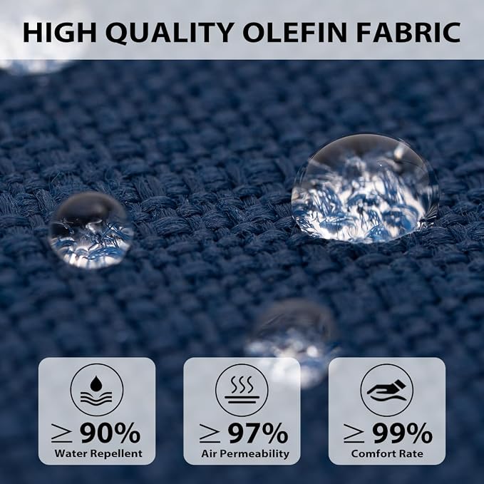 Sundale Outdoor Olefin Deep Seat Cushion, Patio Chair Cushion and Pillow - Image 3