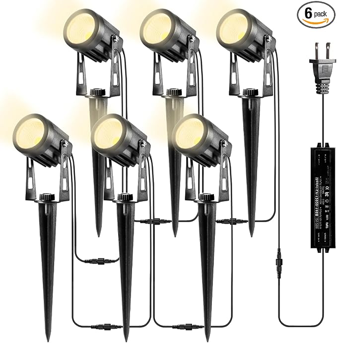 Landscape Lighting, 3W 12V Extendable Low Voltage 6 in 1 Landscape Lights by GreenClick