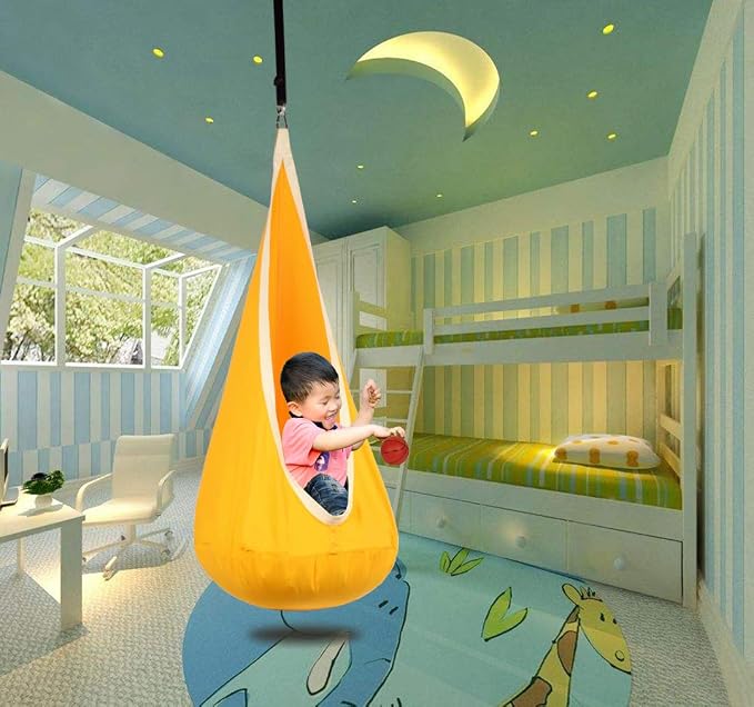 Kids Pod Swing Hanging Seat Child Hammock Chair Indoor and Outdoor Sensory - Image 2