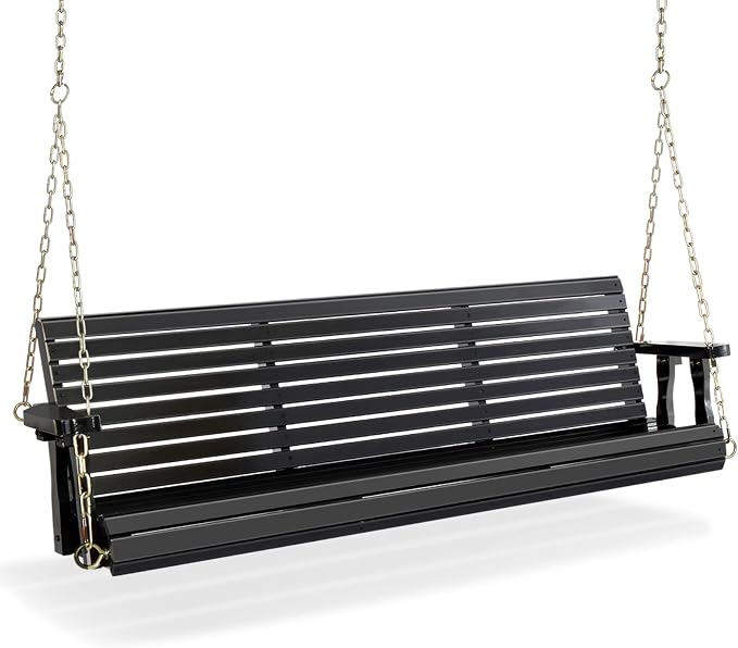 VINGLI Upgraded Patio Wooden Porch Swing by VINGLI