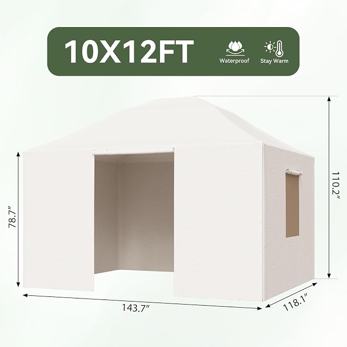 Aoxun 10' x 12' Outdoor Wood Gazebo - Image 7