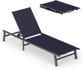 Ciokea Foldable Outdoor Lounge Chair, No Assembly Patio Chaise Lounge Outdoor by CIOKEA