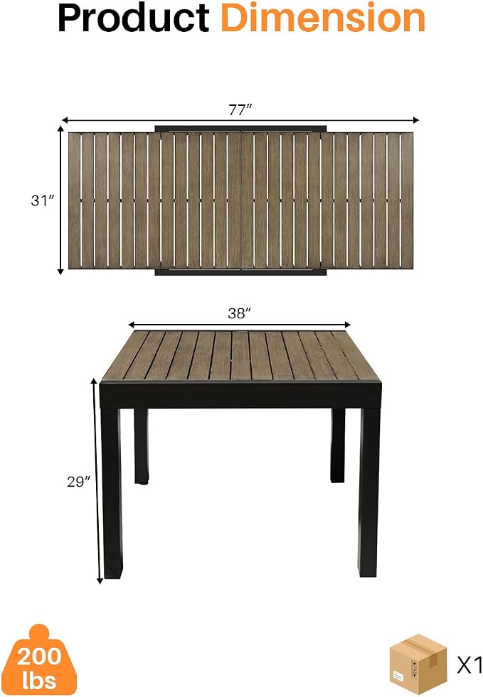 Extendable Outdoor Dining Table - Image 3