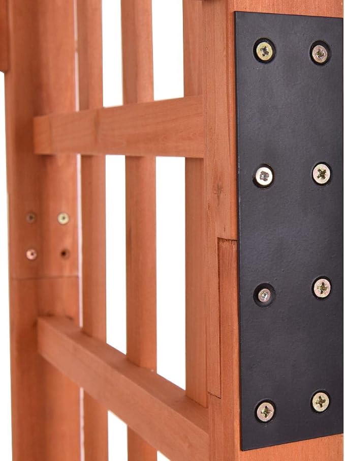 Premium Outdoor Wooden Cedar Arbor Arch Pergola Trellis Wood Garden Yard Lattice - Image 8