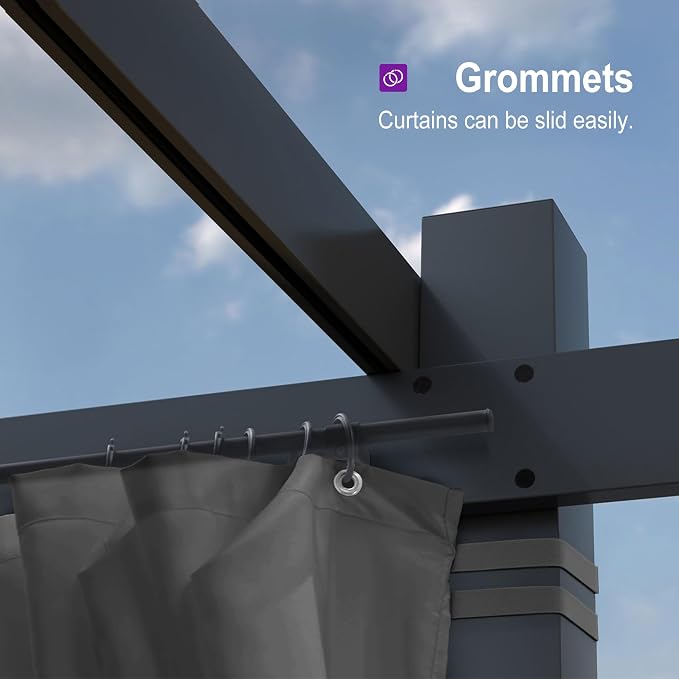 PURPLE LEAF 10' X 10' Outdoor Pergola - Image 8