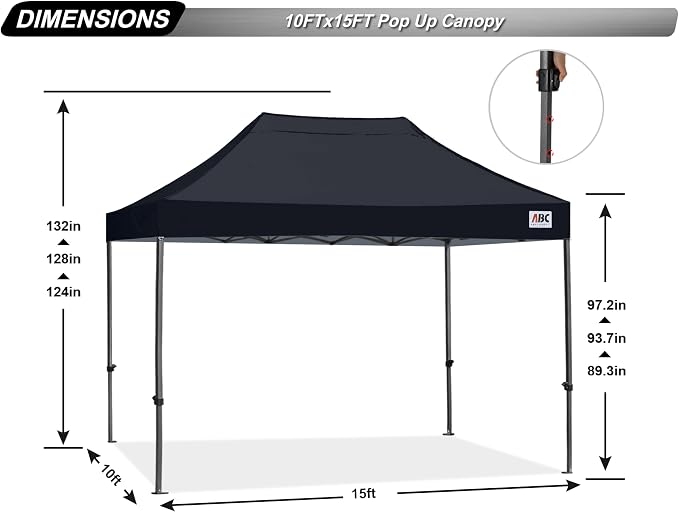 ABCCANOPY Patio Pop Up Canopy Tent 10x15 Commercial-Series - Image 4