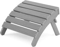 MXIMU Folding Adirondack Ottoman Outdoor: HIPS Plastic Patio Footstool Easy by MXIMU