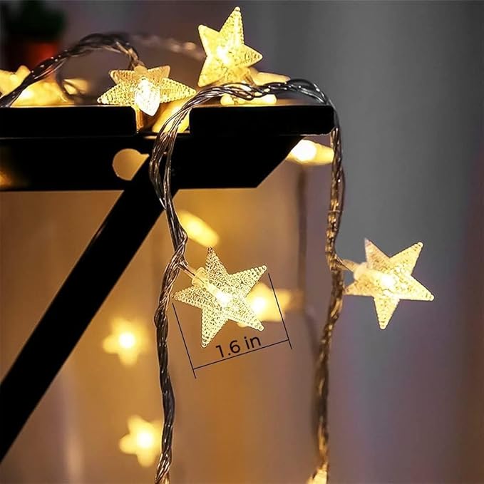 Star String Lights Plug in - 33 ft 100 LED Star Fairy String Lights - Image 6