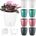 8-Pack 5 Inch Self Watering Pots, Indoor Planter by KvyusFlourish