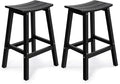 Weatherproof Bar Stools Set of 2, Saddle Seat, Bar Height Stools by LAHAAP