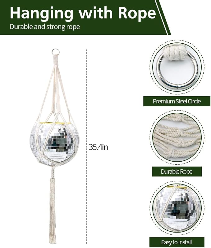 Disco Ball Planter, Disco Ball Plant Hanger - Image 4