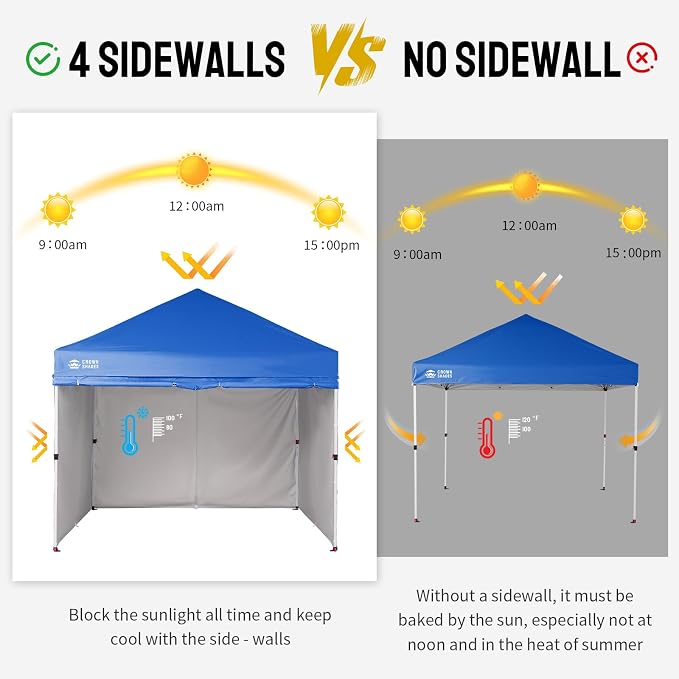 CROWN SHADES 10X10 Comercial Instant Canopy Pop Up Tent - Image 7
