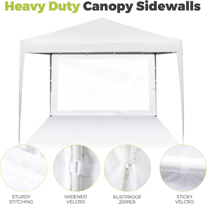 Instant Canopy Sidewalls for 10x10 Pop Up Canopy Tent, 300D Waterproof Material - Image 5